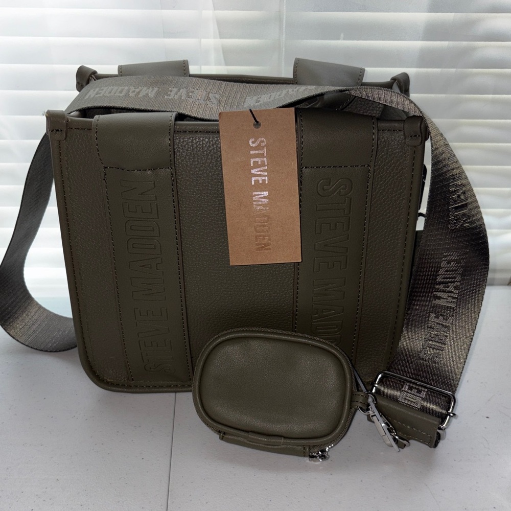 Steve Madden Light Olive Green Satchel